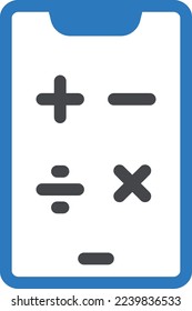 calculator Vector illustration on a transparent background. Premium quality symmbols. Glyphs vector icons for concept and graphic design.