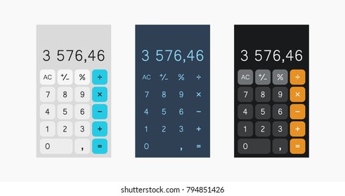 calculator vector illustration on white background, calculator design