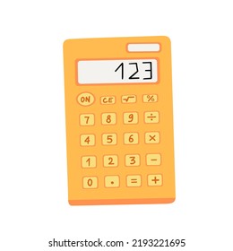 Calculator. Vector Illustration for printing, backgrounds, covers and packaging. Image can be used for greeting cards, posters, stickers, textile and seasonal design. Isolated on white background.