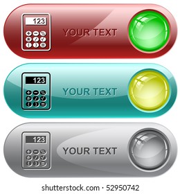 Calculator. Vector internet buttons.