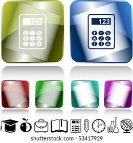 Calculator. Vector internet buttons.