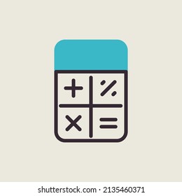Calculator vector isolated icon, finances sign. Graph symbol for your web site design, logo, app, UI. Vector illustration, EPS10.