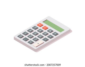 Calculator. Vector isometric illustration isolated on white background