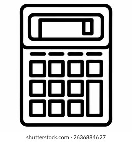 calculator vector line art icon