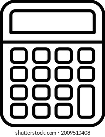 Calculator Vector Line Icon Design

