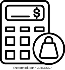 Vektorliniendesign des Calculator