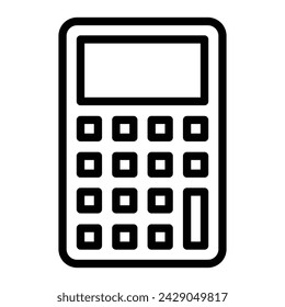 Calculadora de diseño de iconos de línea vectorial