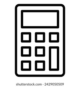 Calculator Vector Line Icon Design