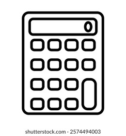 Calculator Vector Line Icon Design