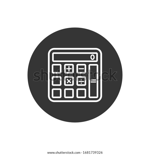 Calculator Vector Line\
Icon In Flat Style
