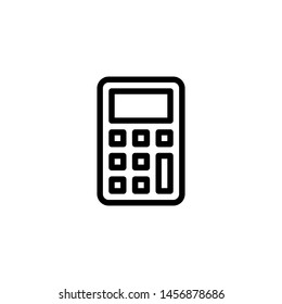 calculator vector line icon illustration