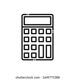 Calculator Vector Line Icon. illustration Style EPS 10 File