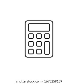 Icono de línea vector de calculador. Diseño web de vectores