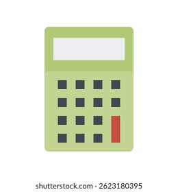 Vetor de Calculadora para Ferramenta Matemática e Dispositivo Financeiro. Ilustração de calculadora eletrônica. Educação e conceito de contabilidade. Ícone Simples