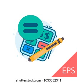Calculator. Vector modern design illustration icon