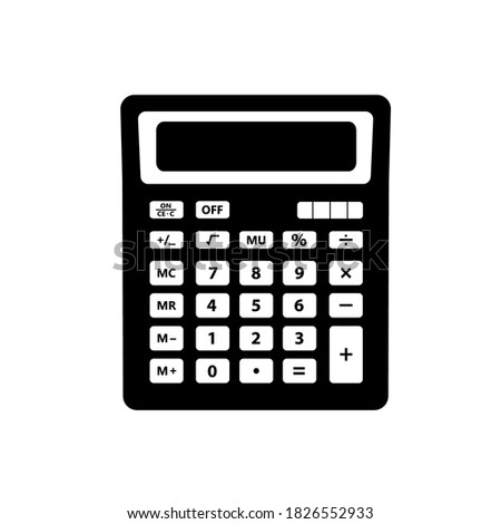 Calculator in a vector on a white background.Calculator logo in vector.Calculator icon.