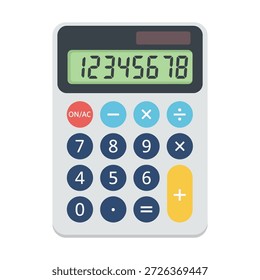 Calculadora Vector en blanco, oficina simple y Educación EPS Ilustración