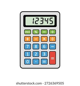 Calculadora Vector en blanco, oficina simple y Educación EPS Ilustración