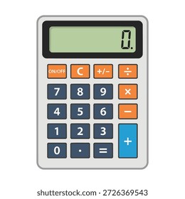 Calculadora Vector en blanco, oficina simple y Educación EPS Ilustración