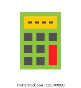 Calculator vector, Online shopping flat design icon
