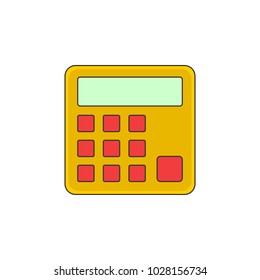 Calculator Vector Outline Icon Illustration Graphic Design