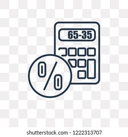 Calculator vector outline icon isolated on transparent background, high quality linear Calculator transparency concept can be used web and mobile