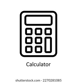 Calculator Vector   outline Icons. Simple stock illustration stock