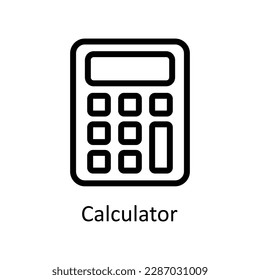 Calculator Vector   outline Icons. Simple stock illustration stock