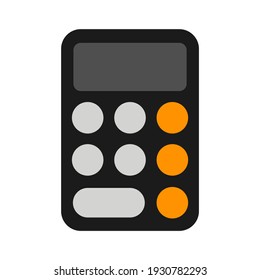 Calculator Vector Simple Silhouette Business Icon Illustration