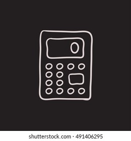 Calculator  vector sketch icon isolated on background. Hand drawn Calculator  icon. Calculator  sketch icon for infographic, website or app.