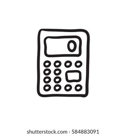 Calculator  vector sketch icon isolated on background. Hand drawn Calculator  icon. Calculator  sketch icon for infographic, website or app.