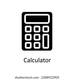 Calculator Vector   solid Icons. Simple stock illustration stock