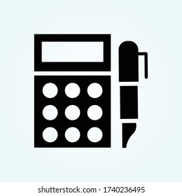 calculator Vector Solid style illustration. Startup and New Business symbol icon. EPS 10