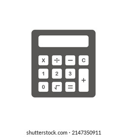 Calculator vector with symbols and numbers.