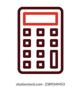 Calculator Vector Thick Line Two Color Icons For Personal And Commercial Use.
