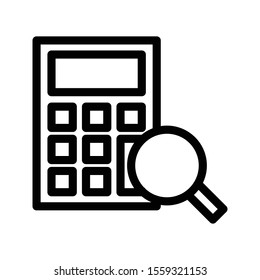 calculator vector thin line icon 
