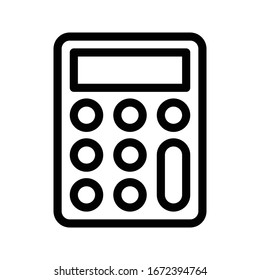 calculator vector thin line icon 