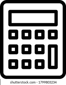 calculator vector thin line icon 