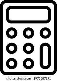 calculator vector thin line  icon