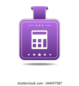 Calculator Violet Vector Icon Design