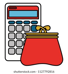 calculator with wallet icon