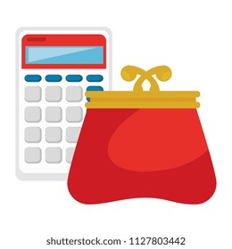 calculator with wallet icon