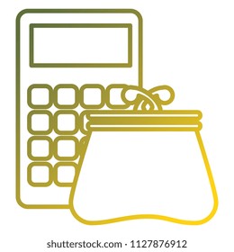 calculator with wallet icon