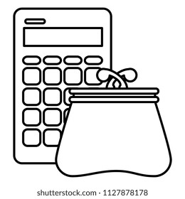 calculator with wallet icon