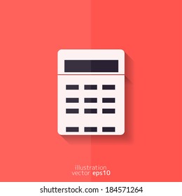 Calculator web icon. Flat design.