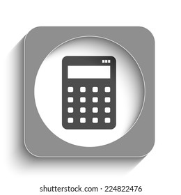 Calculator web icon with shadow
