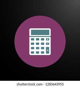 calculator, web icon or user interface button, vector.