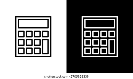 Calculadora Diseño de conjunto de iconos blancos