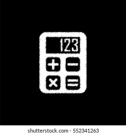 calculator -  white vector icon