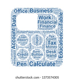calculator word cloud. tag cloud about calculator